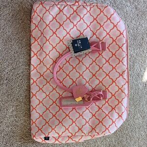 Roller Rabbit Pink and Coral Patterned Tote